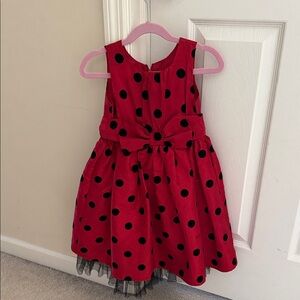 Sweet Heart Rose Red and Black Polka Dot Party Dress